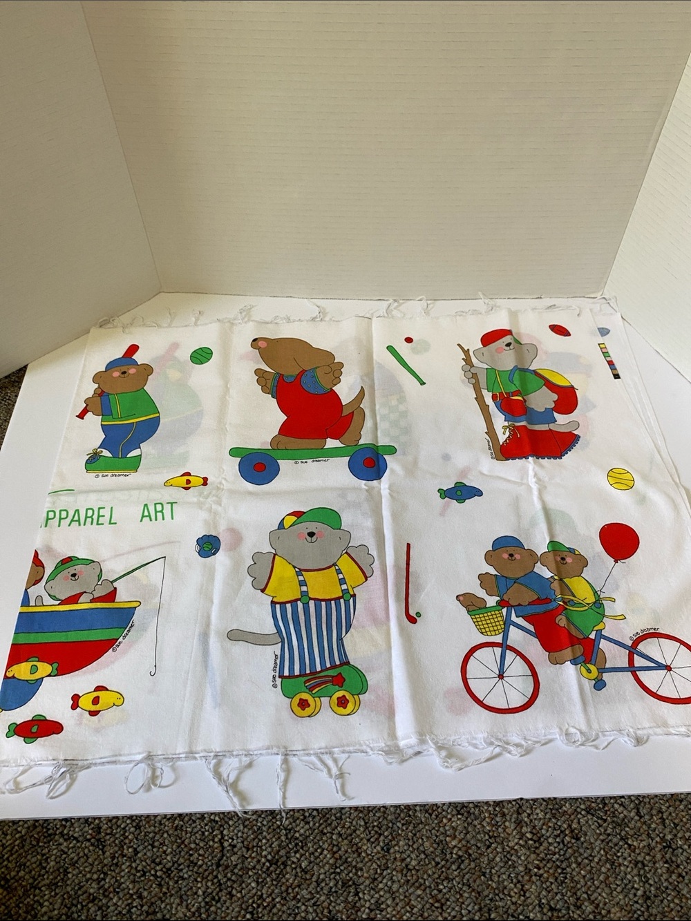 Vintage Sue Dreamer Apparel Art Fabric Sports Bears
